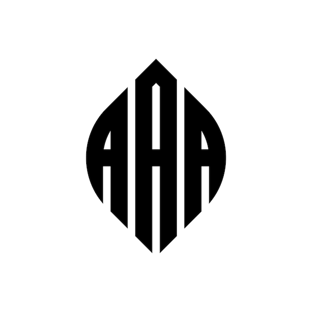 AAA diseño de logotipo de letra de círculo con forma de círculo y elipse AAA letras de elipse con estilo tipográfico Las tres iniciales forman un logotipo de círculo AAA Emblema de círculo Abstracto Monograma Carta Marca Vector