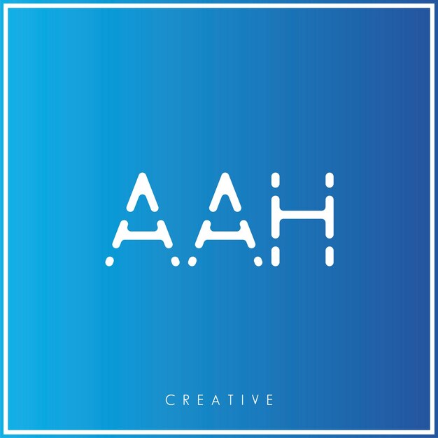 AAH Creative Vector Último Diseño del logotipo Mínimo Último Logotipo Premium Ilustración vectorial Monograma