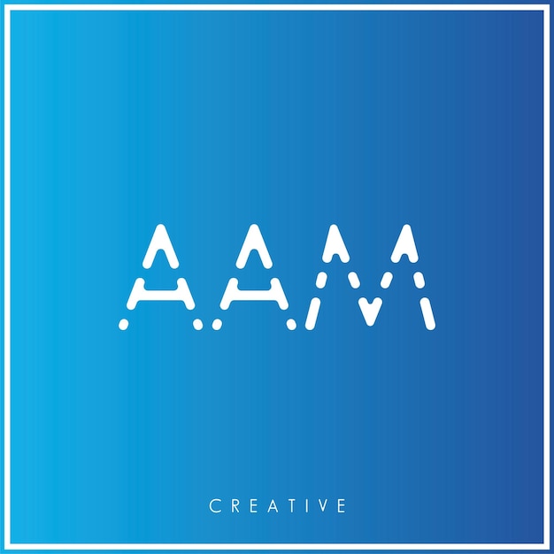 Aam creative vector latter diseño de logotipo mínimo logotipo latter ilustración vectorial premium monograma