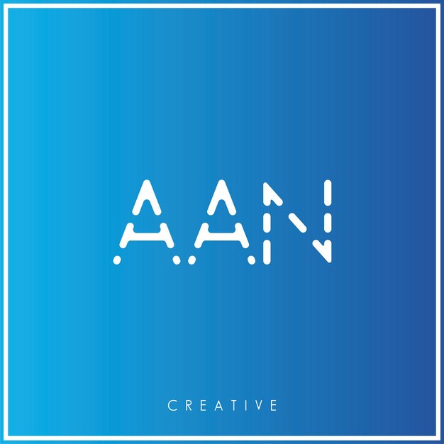 AAN Diseño creativo de logotipo de Vector Último Diseño mínimo de logotipo Último Ilustración vectorial premium Monograma
