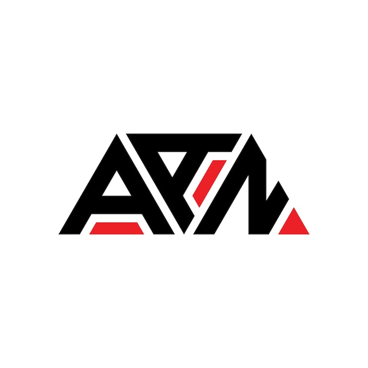 Vector aan diseño de logotipo de letras triangulares con forma de triángulo aan diseño del logotipo triangular monograma aan plantilla de logotipo vectorial triangular con color rojo aan logotipo triangular simple elegante y lujoso logotipo aan