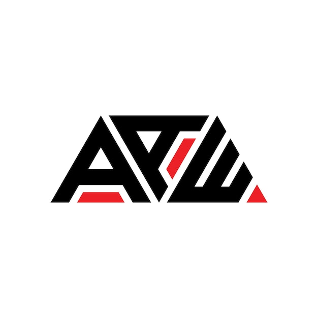 AAW diseño de logotipo de letra triangular con forma de triángulo AAW diseño del logotipo triangular de monograma AAW plantilla de logotipo vectorial triangular AAW con color rojo AAW logotipo Triangular Simple Elegante y lujoso Logotipo AAW