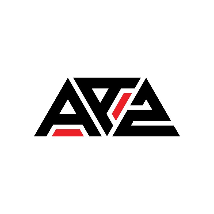 Vector aaz diseño de logotipo de letra triangular con forma de triángulo aaz diseño del logotipo del triángulo monograma aaz triángulo vectorial plantilla del logotipo con color rojo aaz logotipo triangular sencillo elegante y lujoso logotipo aaz