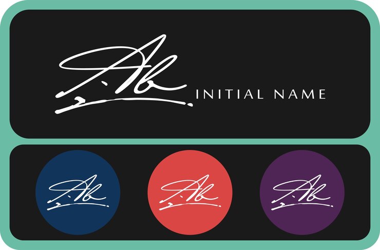 Ab A b escritura a mano inicial Ab escritura a mano inicial plantilla de logotipo de firma vector de letras de mano