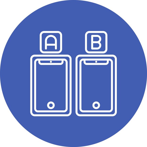 Ab Imagen vectorial de icono de prueba Se puede usar para UX e UI