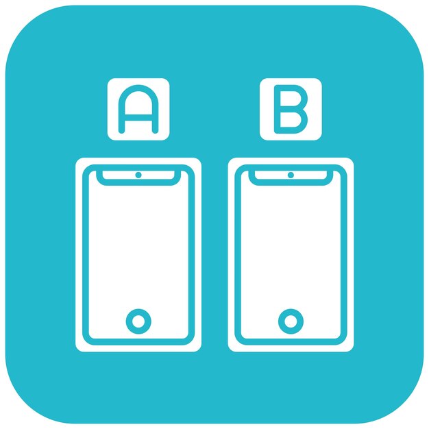 Ab Imagen vectorial de icono de prueba Se puede usar para UX e UI