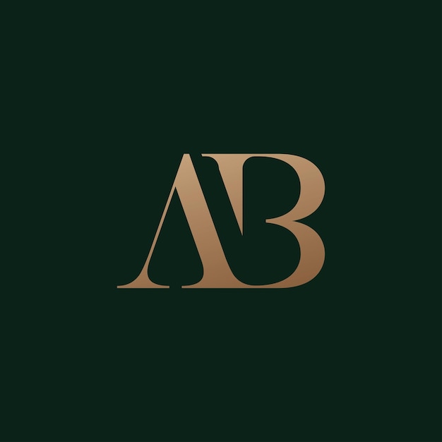 AB logo Vector carta moderna concepto de diseño