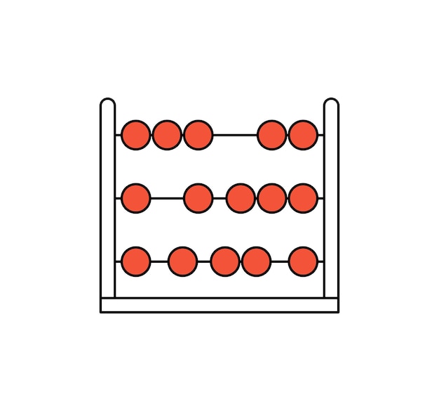 Vector Ábaco y ábaco horizontal juguete de perlas de madera coloridas bebé aprendiendo números juguete para niños