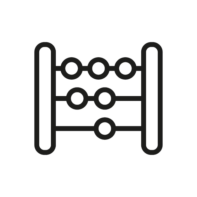 Abacus signo símbolo vector glifo color icono