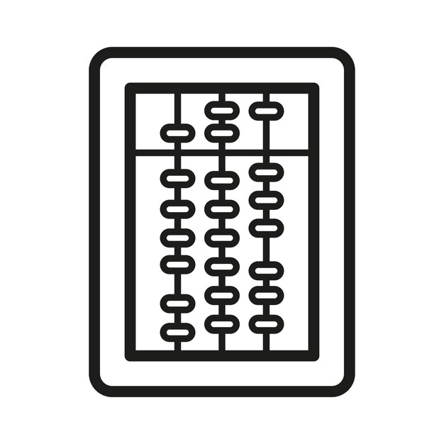 Abacus signo símbolo vector glifo color icono