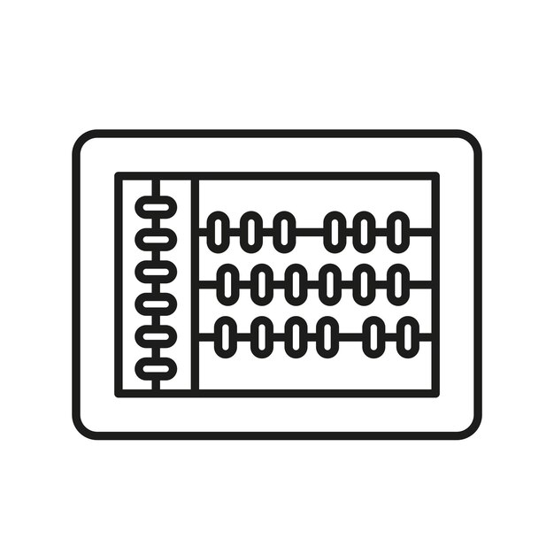 Abacus signo símbolo vector glifo color icono