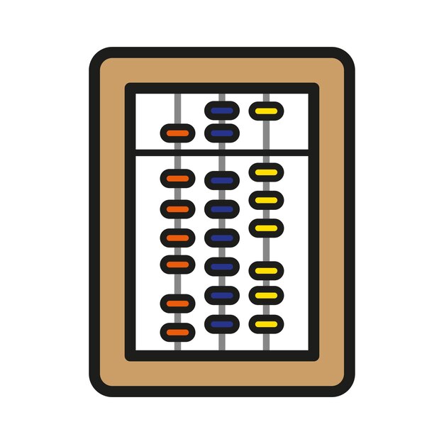 Abacus signo símbolo vector glifo color icono