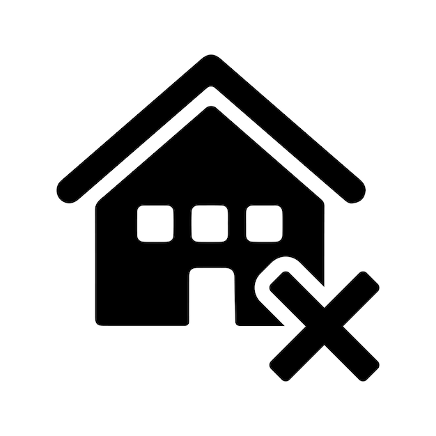 Abandonar el diseño del icono de la casa descartada