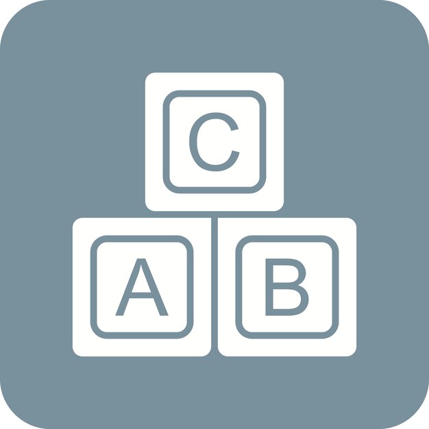 ABC Bloques imagen vectorial de icono Se puede utilizar para el jardín de infantes