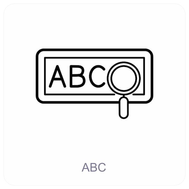Abc y el concepto de icono de la educación