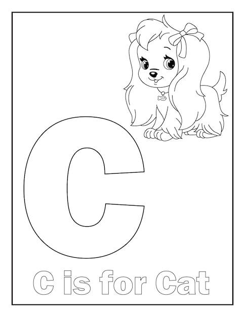 abecedario para colorear para niñosalfabeto con animal alfabético