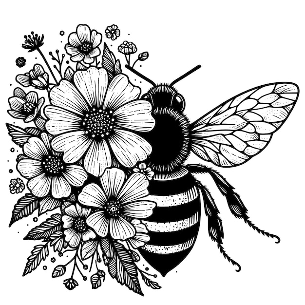Vector la abeja divertida mitad con flores la bandera de estados unidos archivos vectoriales la abeja regalo con flores archivos divertidos vectoriales las abejas reinas