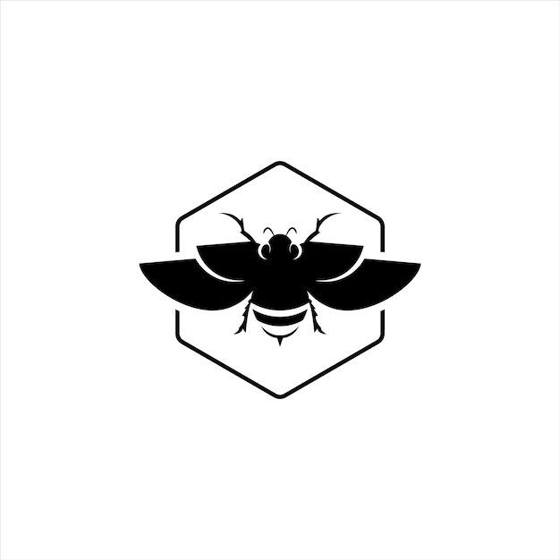 abeja logo moderno sencillo