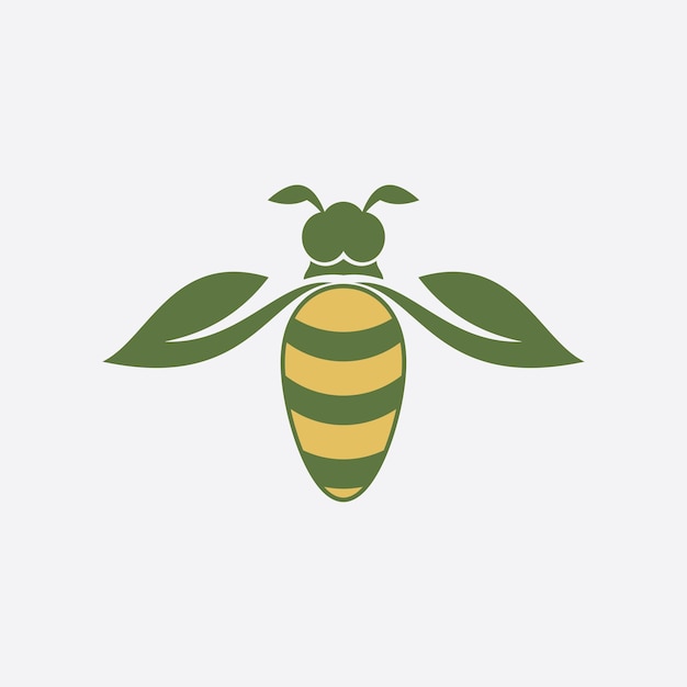 Abeja logo vector ilustración diseño icono logo