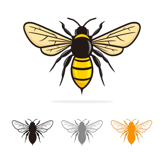 Vector abeja logo vector