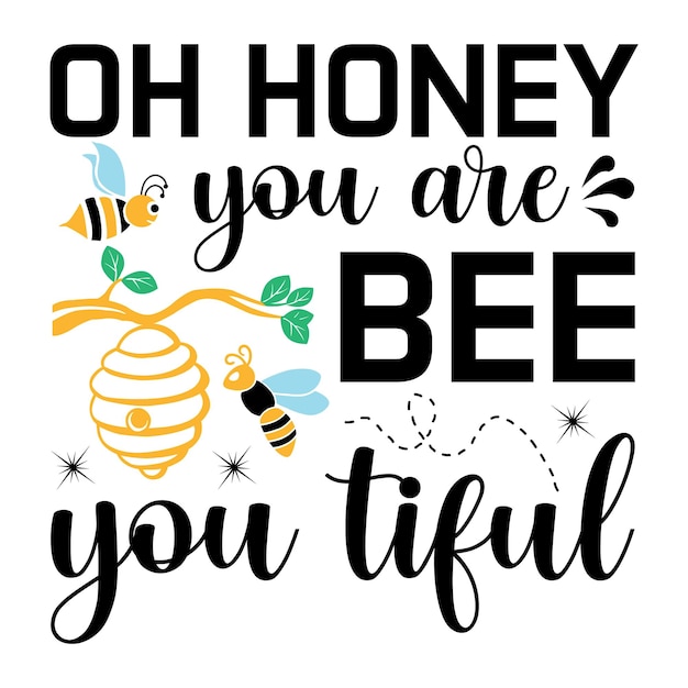 Abeja Svg, Diseño de camiseta Bee SVG