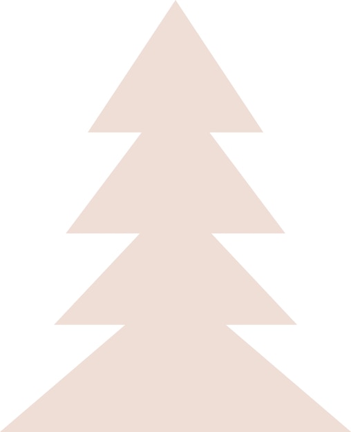 Abeto Árbol Boho Icono Vector Ilustración