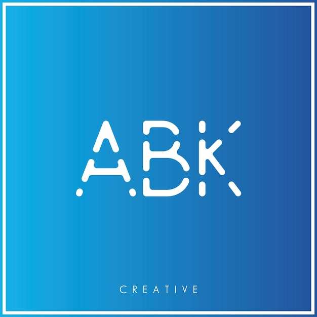 ABK Creative Vector Latter Diseño del logotipo Minimal Latter Logo Premium Ilustración vectorial Monograma