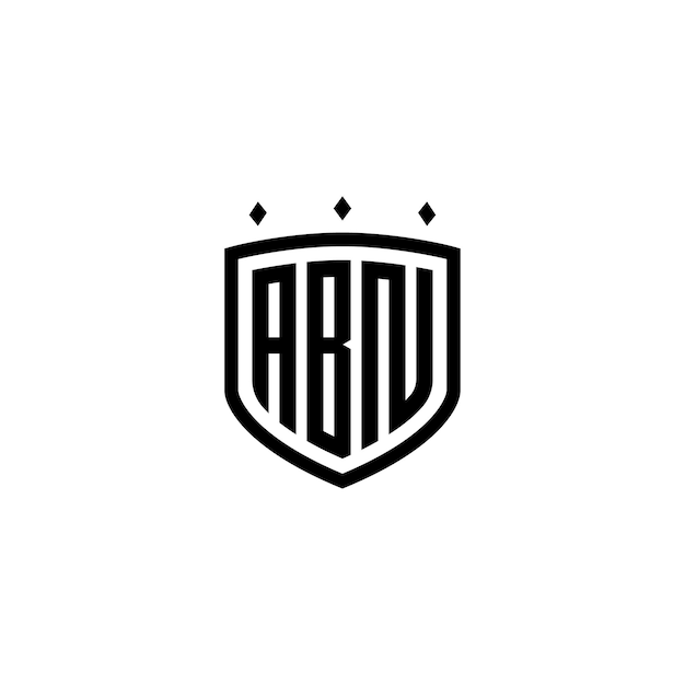 ABN Monogram Logo Design letra texto nombre símbolo monocromo logotipo alfabeto carácter simple logo