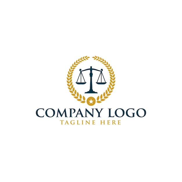 abogado y derecho logotipo diseño moderno estilo abstracto ilustración vectorial