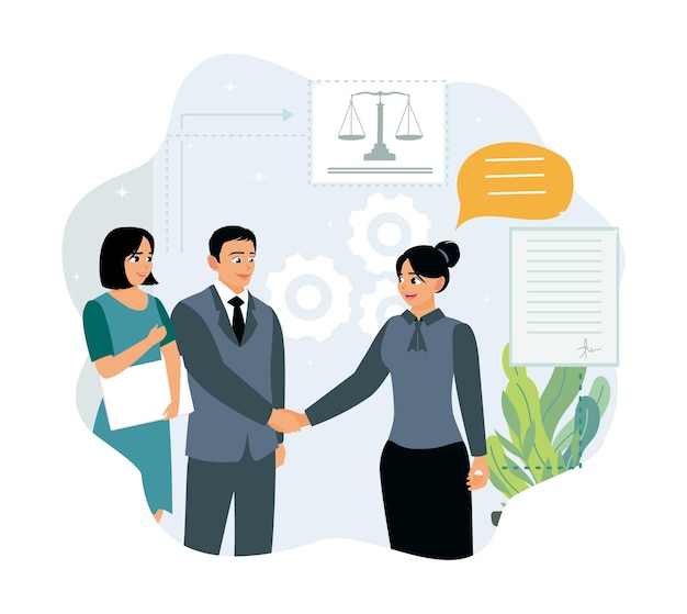 Los abogados facilitan las negociaciones con los socios comerciales