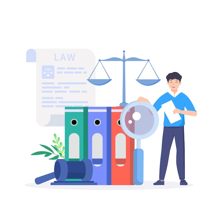 Vector abogados y servicios jurídicos consultoría de derecho público