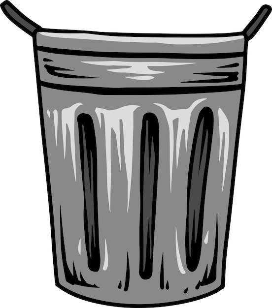 Abre el contenedor de basura de metal