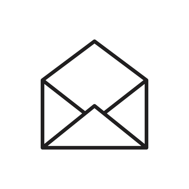Abre el icono del sobre con el signo de configuración del contorno