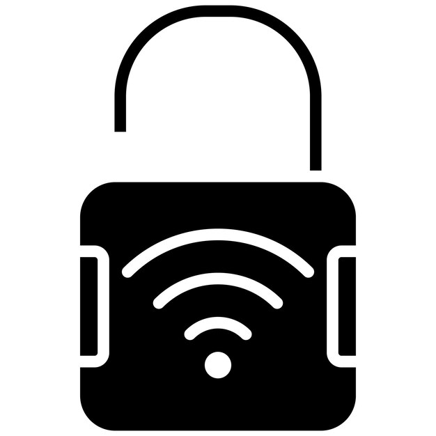 Abre el icono del vector de bloqueo inteligente Se puede usar para el conjunto de iconos biométricos