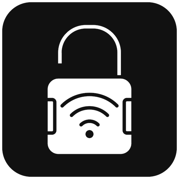 Abre el icono del vector de bloqueo inteligente Se puede usar para el conjunto de iconos biométricos