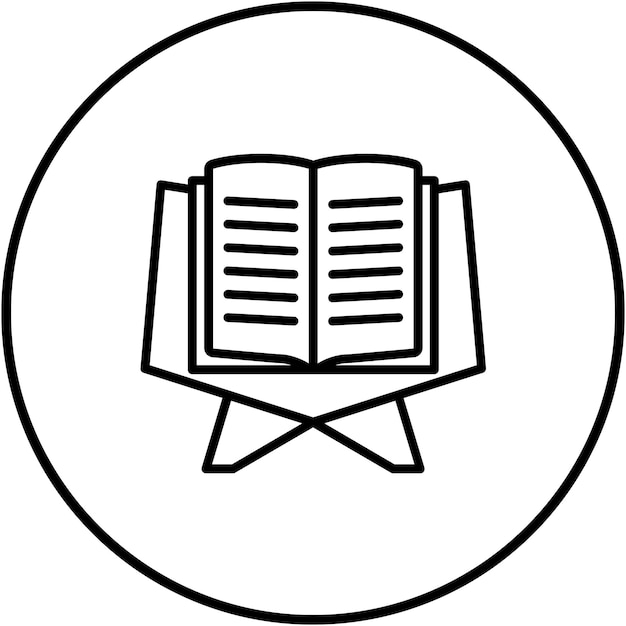 Abre el icono vectorial del Corán Se puede usar para el conjunto de iconos de Ramadán