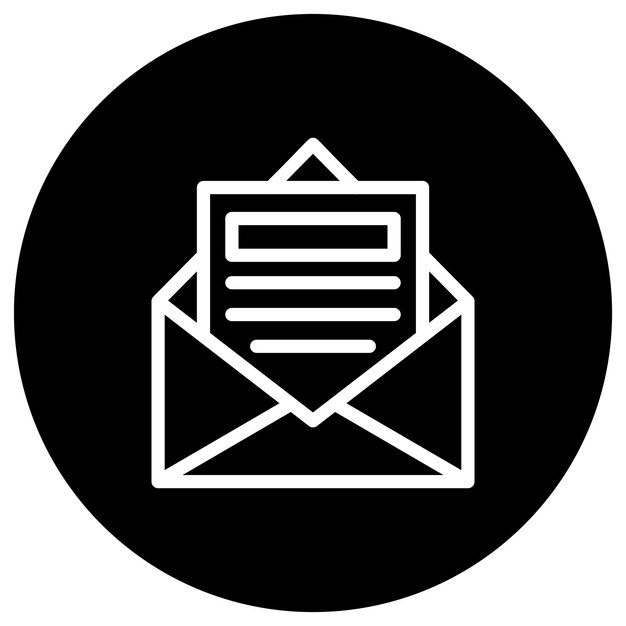Abre la ilustración de diseño de íconos vectoriales de correo electrónico