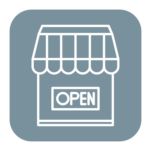 Abre la ilustración vectorial de la tienda
