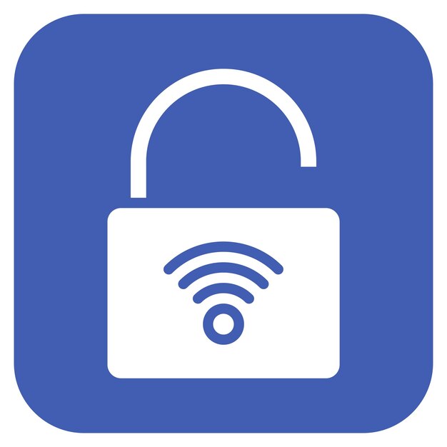 Abre la imagen vectorial del icono de bloqueo inteligente Se puede utilizar para la biometría