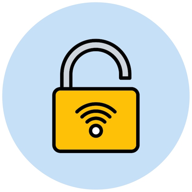 Abre la imagen vectorial del icono de bloqueo inteligente Se puede utilizar para la biometría