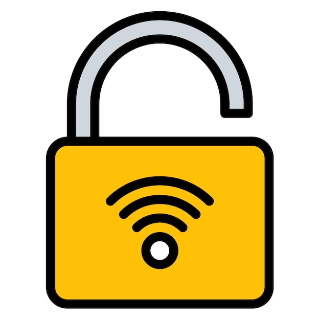 Abre la imagen vectorial del icono de bloqueo inteligente Se puede utilizar para la biometría