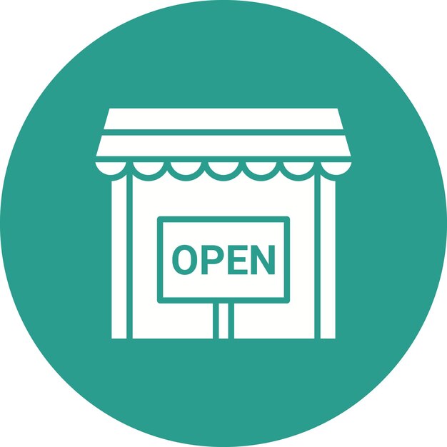 Abre la imagen vectorial del icono de la tienda Puede utilizarse para el comercio electrónico