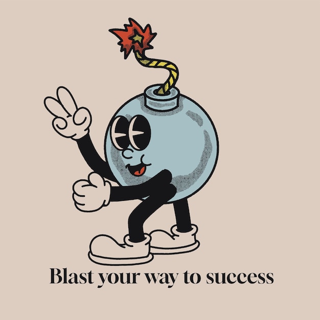 Ábrete camino hacia el éxito con el diseño de personajes Bomb Groovy