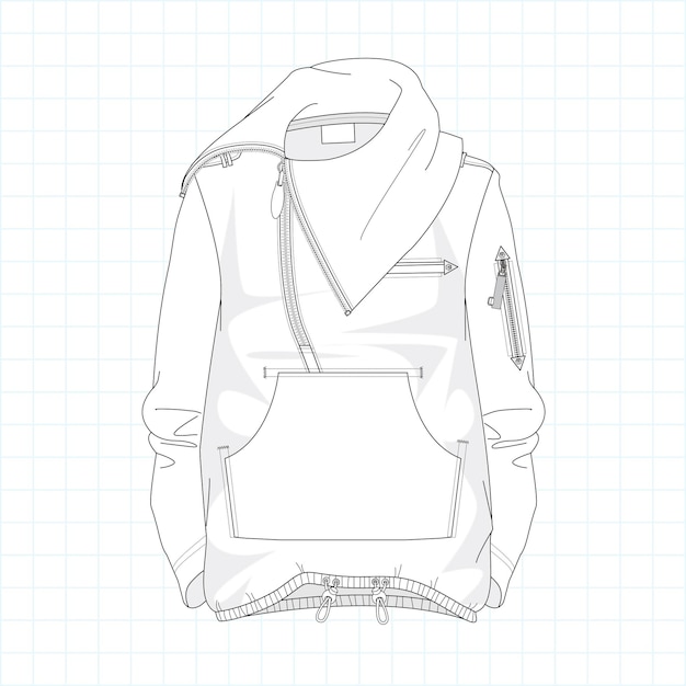 Vector abrigo de invierno sobre abrigo chaqueta ropa exterior