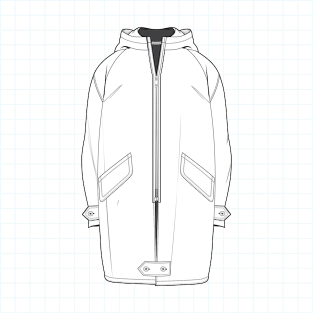 Vector abrigo de invierno sobre abrigo chaqueta ropa exterior