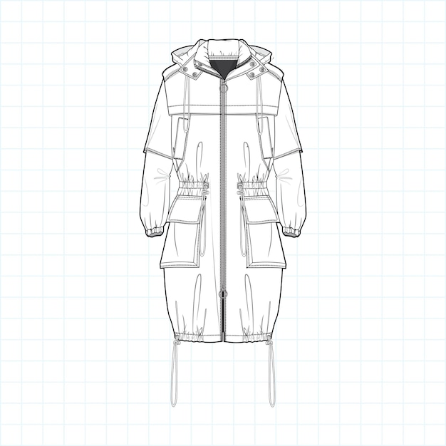 Vector abrigo de invierno sobre abrigo chaqueta ropa exterior