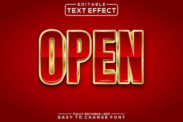 Abrir efecto de texto 3d editable