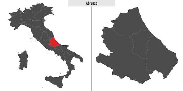 Abruzos mapa provincia de Italia