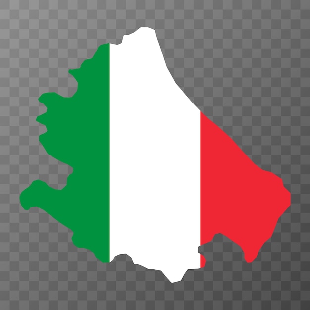 Abruzos mapa región de italia ilustración vectorial