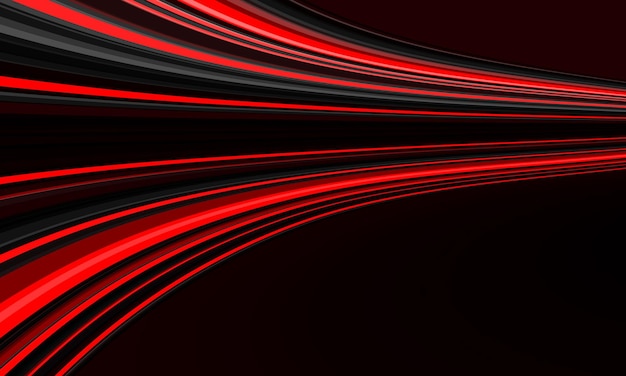 Absract rojo negro líneas velocidad curva movimiento diseño moderno futurista tecnología fondo vector